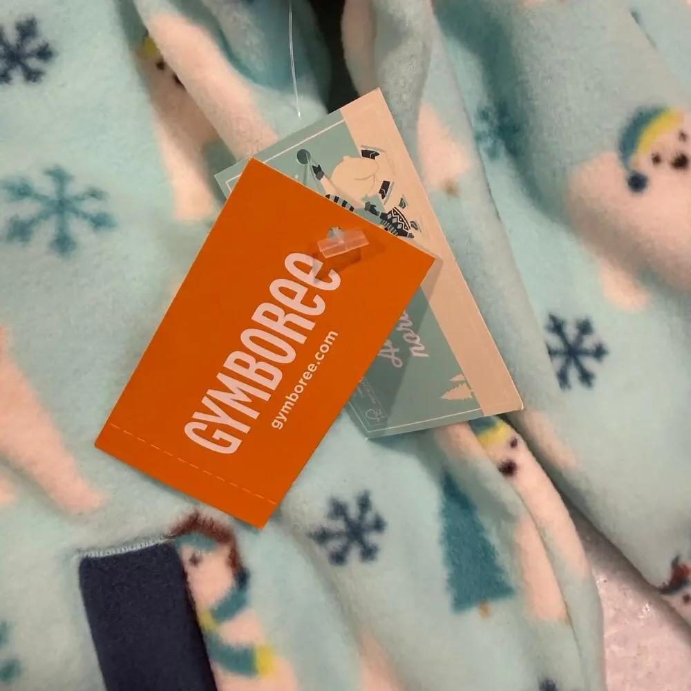 Gymboree Polar Bear Fleece Quarter Zip Pullover Kids Size 10 NWT Blue